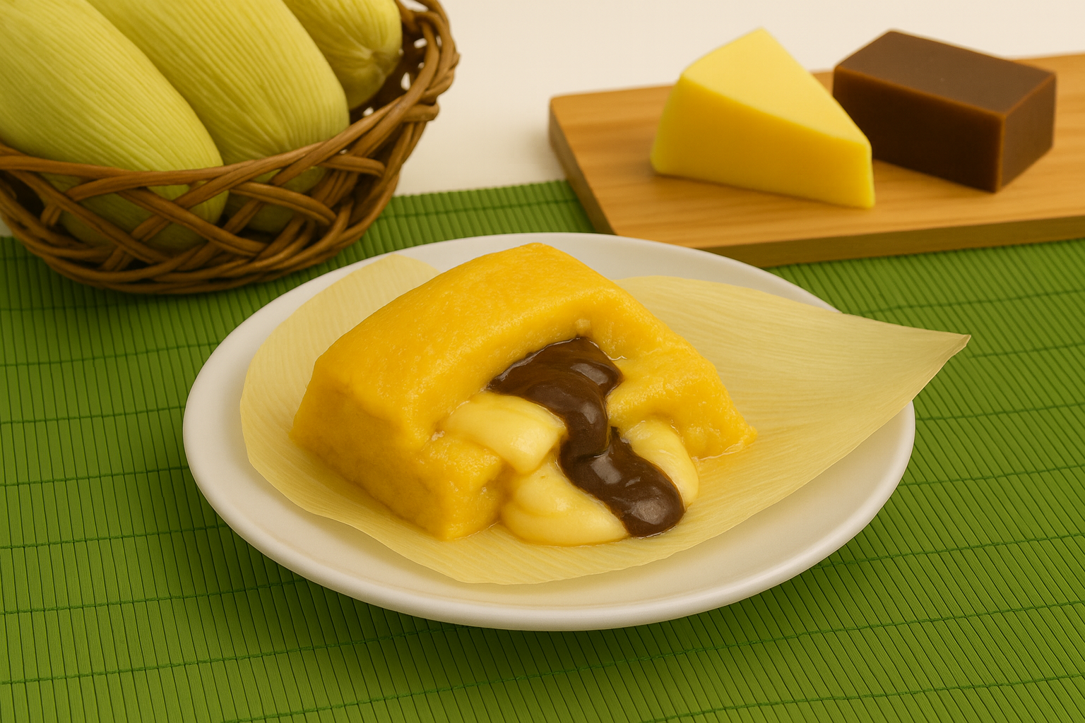 Pamonha Doce com Queijo & Chocolate